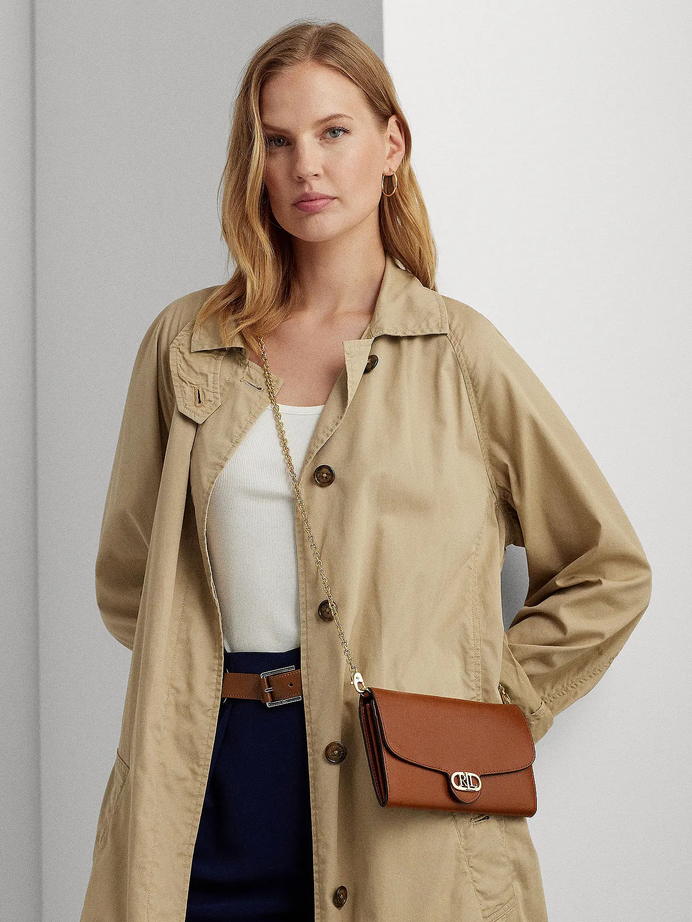 LAUREN RALPH LAUREN | Ledertasche - Umhängetasche ADAIR | braun
